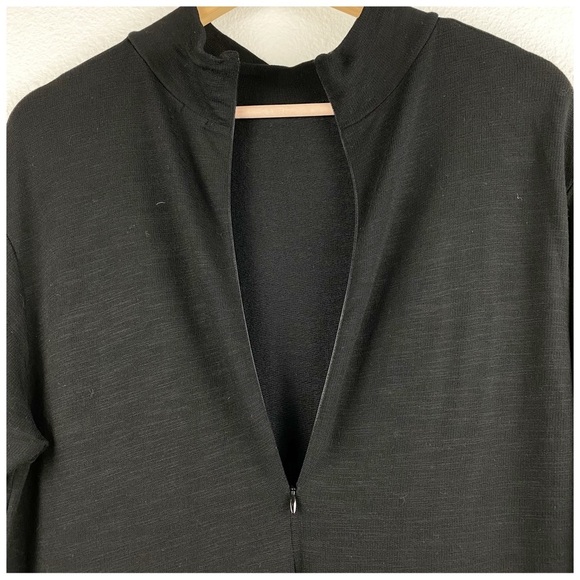 NWT Monrow Super-soft Mock Neck Long-Sleeve Jumpsuit in Black Size Medium - Picture 6 of 11